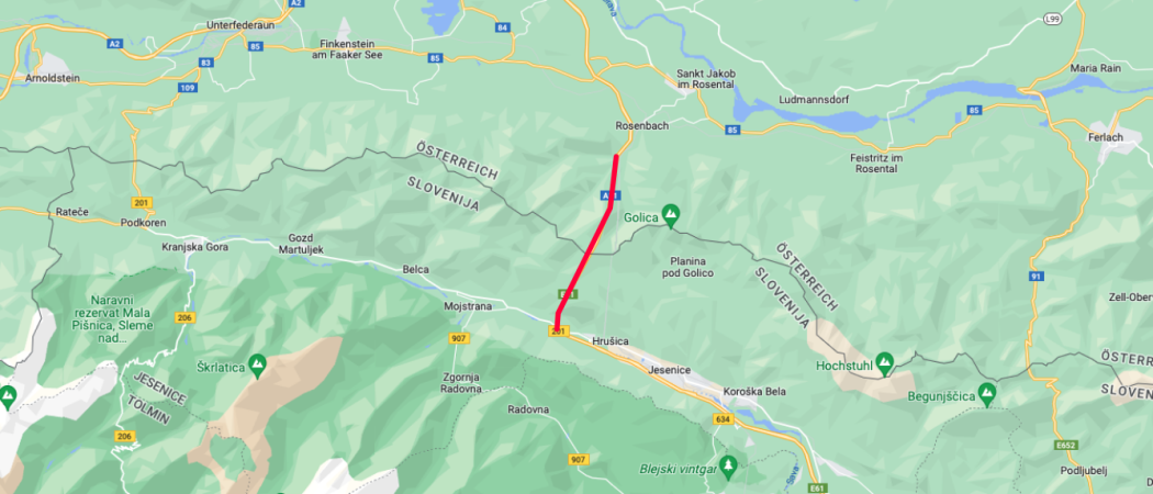 Karawankentunnel Tol - Enkel voor gebruik VANAF Oostenrijk naar Slovenië